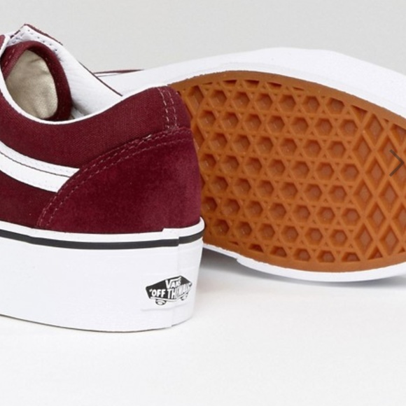maroon platform vans